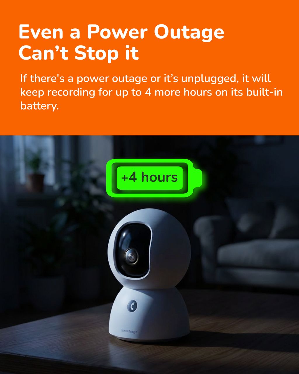 Sensforge Rechargable Indoor Pan-Tilt Camera