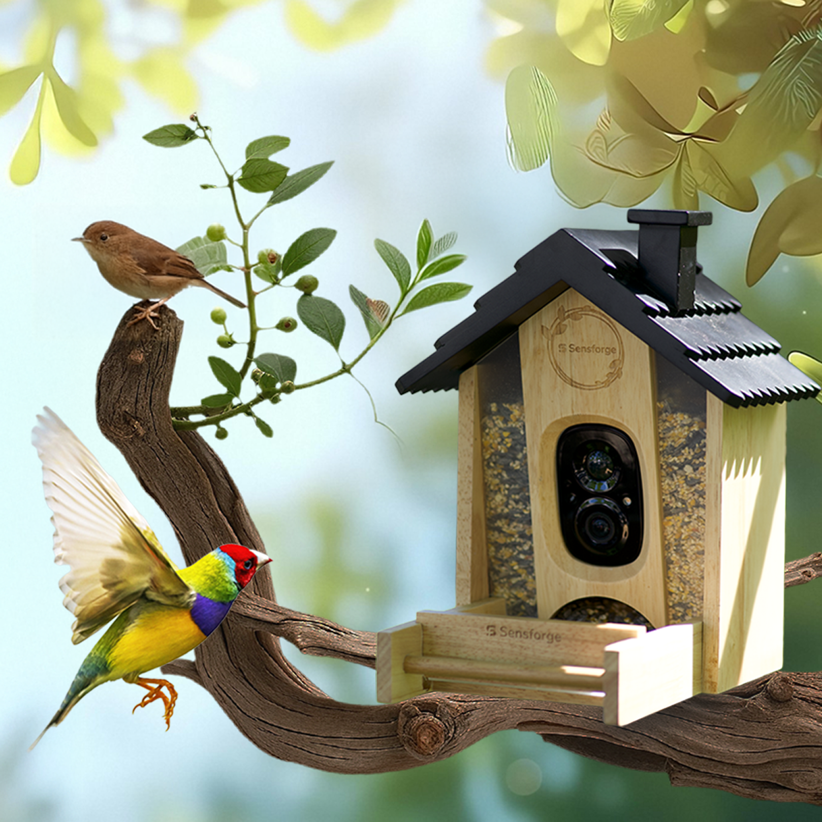 Sensforge Smart AI Bird Feeder Camera
