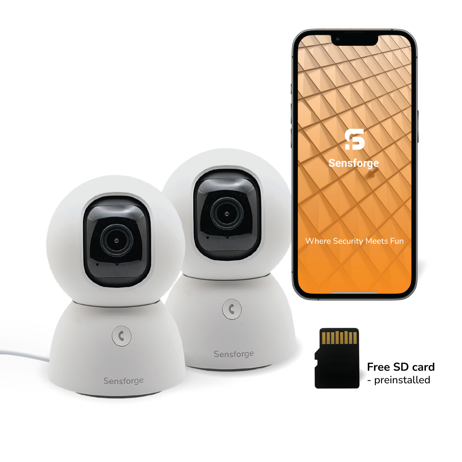 Sensforge Indoor Pan-Tilt Camera 2 Pack